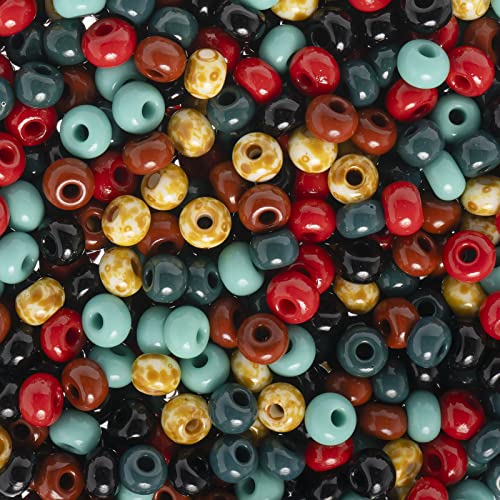 John Bead Czech Glass Seed Beads 6/0 Arizona Muse Mix Beads for Jewelry Making Crafts, 23g Vial - color: Arizona Muse Mix