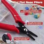5.5 Inch Mini Flat Nose Pliers Thin Duckbill Pliers with Smooth Jaw for Jewelry Craft Making Beading Hobby Work Craft Supplies - style: Flat Nose Pliers