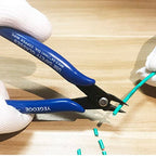 Flush Wire Cutter, 10PACK Diagonal Cutting Pliers, 5inch Side Cutter, Nippers, Small Wire Cutters, Shear Cutters, Wire Snips for Electronic Floral Wire Model Sprue Soft Copper, Blue - style: blue wire cutters x 10