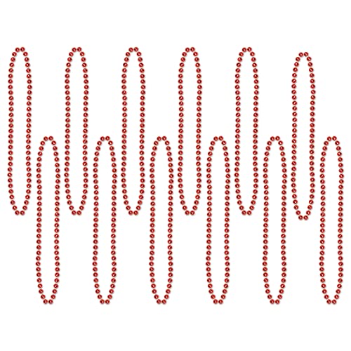 Party Beads - Small Round - size: 12-Pack, style: Red (12-Pack)