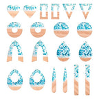 Beadthoven Sea Blue Charms for Earrings Making, 20pcs/10 Pairs Resin Wood Pendants DIY Women Necklace Wooden Pendants Supplies for Jewelry Making Bookmarks Ornaments Dangle Crafts - color: Blue Sequins