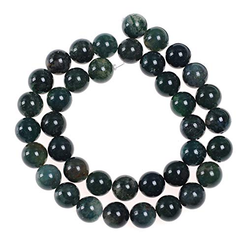Natural Stone Beads 2mm Aquatic Agate Gemstone Round Loose Beads Crystal Energy Stone Healing Power for Jewelry Making DIY,1 Strand 15" - color: Aquatic Agate, size: 2MM