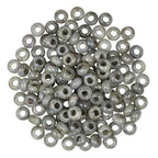 TUMBEELLUWA Natural Gemstone Beads for Jewelry Making, Rondelle Large Hole Loose Beads Pack of 15,Labradorite(8x14mm) - color: Light Gray