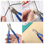 6 Inch Wire Flush Cutter Heavy Duty Wires Cutters with Non-Slip Handle Spring Loaded Side Cutter Wire Cutters for Crafting for Jewelry Making Crafts Electronics Zip Ties DIY Models