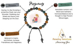 Amazing Gemstone Bracelet for Pregnant Mom Daughter - Hematite Mariyam Jasper Bloodstone Bracelet Set for Men Women Healing Calming Anxiety Stress Relief Gift Pulseras Para Hombres Mujer (Adjustable) - color: Pregnancy