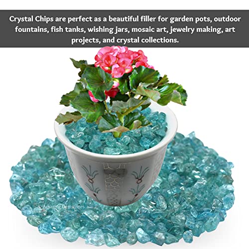 Apatite Pre Drilled Crystal Crushed Chips Beads for Bracelets Making, DIY Handmade Natural Healing Crystals (25 Inch Strand) - color: Apatite