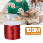 328FT Jewelry Wire 28 Gauge Tarnish-Resistant Copper Beading Wires Roll Bulk for DIY Crafts Jewelry Making, Red Wire - color: Red, size: 0.3mm