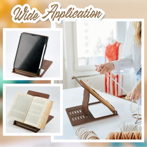PH PandaHall Desk Macrame Stand Wooden Macrame Kit Foldable Holder Adjustable Stand Portable Rack for Knnitting Room Beading DIY Handicrafts 10.8x8.8.5 Inch, Brown