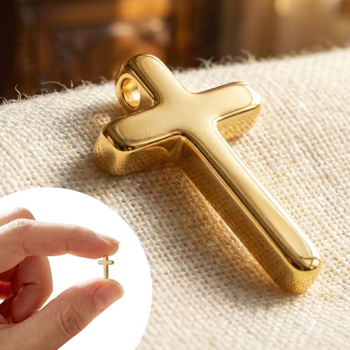 20 Pcs Cross Charms for Jewelry Making, Religious Cross Beads for Bracelets, Crosses for Jewelry Making, Bracelets, Necklaces, DIY Crafts (Rose Gold, Silver) - color: 20pcs, 8x13mm, Gold, Silver