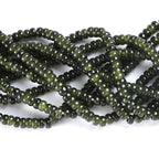 150PCS 2x4mm Natural Green Garnet Jades Stone Rondelle Beads Abacus Disk Stone Beads Round Loose Spacer Gemstone for DIY Bracelet Necklace Jewelry Making - color: Green garnet Stone, size: 2x4mm Abacus Disk