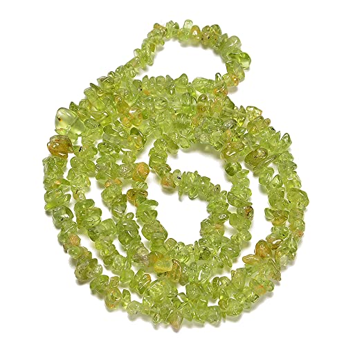 5-8mm Natural Green Peridot Gemstone Chips Loose Beads Semi Precious for Jewelry Making DIY Handmade Craft Supplies 1 Strand per Bag Approxi 34" - color: Green Peridot Chips