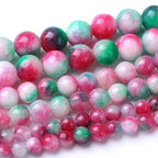 Round Loose Beads Natural Gem Beads Crystal Energy Stone Beads for Jewelry Making 15" (Green Jade, 10MM) - color: Green Jade, size: 10mm