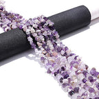 BEADIA Irregular Natural Amethyst Crystal Stone Loose Semi Gemstone Beads for Jewelry Making 5-8mm 80cm - color: Amethyst, size: 5-8mm 80cm