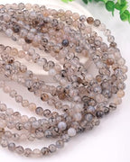 Natural Stone Beads 8mm Polished Round Smooth Gemstone Beads for Jewelry Making Supplies 15 Inch(45 Beads) (Black and White Dragon Pattern) - color: Black and white dragon pattern-45pcs