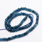115pcs 4x2mm Rondelle Faceted Natural Jade Beads, Dyed Stone Beads Abacus Disk Stone Spacer Charm Bead for DIY Bracelet Necklace Jewelry Making Keychain Phone Chain Ornament, Marine Blue - color: Marine Blue