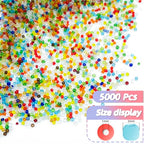 Mixed Color Glass Seed Beads 5000 Pcs, 3mm Small Craft Pony Beads Bulk for Bracelets, DIY Necklace Ring Waist Chain - color: Mixed Color