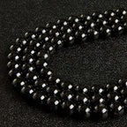 45pcs 8mm Black Tourmaline Beads Natural Gemstone Beads Round Loose Beads for Jewelry Making - color: Black Tourmaline, size: 8mm