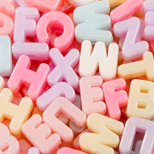 500Gram/160pcs Large Letter Beads Big Chunky Letter Bead A-Z Acrylic Alphabet Bubble Beads for Paracord Bead Bag Charm Keychains Crafts Education Leaning (ab Pink)