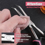 7-Inch Long Reach Bent Needle Nose Pliers Smooth Jaws Bent Long Nose Pliers Extra Long Needle Nose Pliers Jewelry Pliers for Jewelry Making, Wire Wrapping and Object Gripping, Non-slip Handle - style: Bent Needle Nose Plier Smooth Jaws