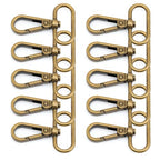 CRAFTMEMORE Snap Hook Swivel Push Gate Lobster Clasps Fashion Clips Purse Making FS10 Pack of 10 (Antique Brass, 1-1/2 Inch) - color: Antique Brass, size: 1-1/2 Inch
