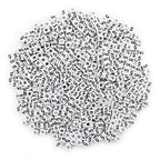 600PCS 6x6mm Square Arabic Numerals Beads 5 for Friendship Bracelets Jewelry Making White Acrylic Cube Base with Black Number Beads for DIY Crafts Bracelets Necklaces Key Chains Phone Lanyard - color: Number 5(Black on White)