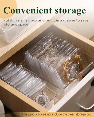 50Pcs Anti Tarnish Jewelry Bags Clear Pvc Jewelry Storage Pouches with Zipper Plastic Packing for Earrings (Pvc Jewelry Bags Large 4.13x4.25 in) - color: 50Pcs Pvc Jewelry Bags Large 4.13x4.25 in