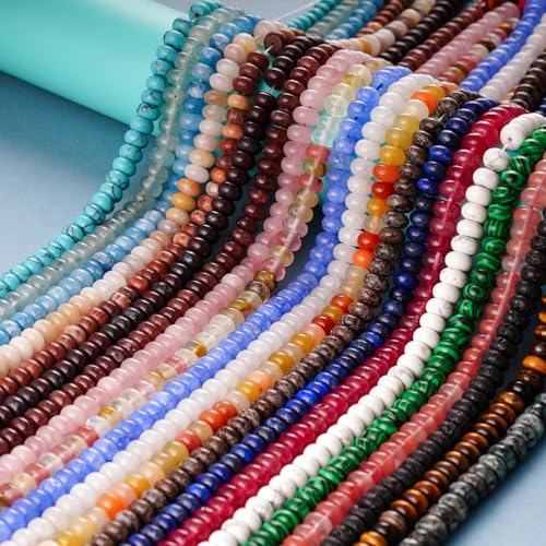 5x8mm Beads Rondelle Spacer Loose Beads for Jewelry Making DIY Crafts Design Handcraft Making 1 Strand 15.5"(Green Turquoise) - color: Green Turquoise
