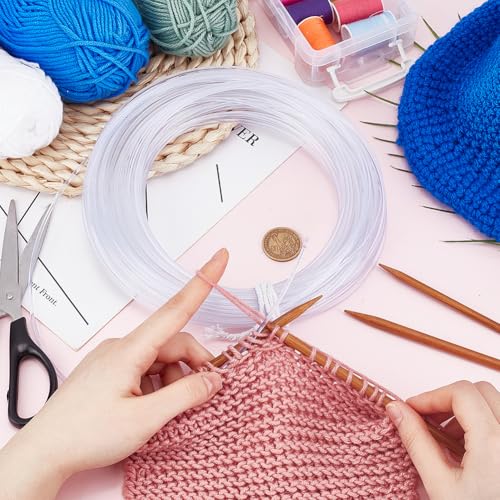 1 Roll Nylon Memory Wire 32.8 Yard Round Clear Plastic Wire White Boning Roll Clear Memory Brim Lines Crinoline Boning for Bridal Dress Hat Brims Jewelry Making Diameter:2.5mm - size: 2.5mm