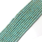 160pcs 4x2mm Natural Turquoise Heishi Disc Rondelle Spacer Stone Semi Precious Gemstone Loose Beads for Jewelry Making 15 Inch - color: Turquoise, size: 4x2mm