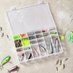 Plastic Organizer Container Box,36 Large Grids Clear Plastic Organizer Box with Adjustable Dividers Craft Organizers (Clear-4pack-144 Grids) - color: Clear-4pack-144 Grids