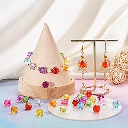 Craftdady 100Pcs Transparent Acrylic Faceted Round Ball Spacer Beads 10mm Random Mixed Colors Plastic Loose Pony Beads for Jewelry Making Hole: 2mm - color: Acrylic Round Beads, Random Mixed Color