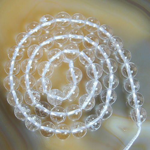 AD Beads Natural Smooth & Faceted Clear Quartz Gemstone Round Loose Beads 15.5" 4mm 6mm 8mm 10mm 12mm 14mm (8mm, Smooth) - color: Smooth, size: 8mm