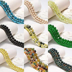 AD Beads Natural Gemstone Smooth Round Loose Beads 15“ 6mm 8mm 10mm (6mm, Africa Bloodstone) - color: Africa Bloodstone, size: 6mm
