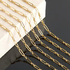 KYUNHOO 13 Feet Stainless Steel Chain for Jewelry Making 4MM Wide Paperclip Chains Small Circle Link Chain Gold Jewelry Making Chains with Lobster Clasps and Jump Rings - color: Paperclip Gold