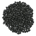 Black Tourmaline Pre Drilled Crystal Crushed Chips Beads for Bracelets Making, DIY Handmade Natural Healing Crystals (25 Inch Strand) - color: Black Tourmaline