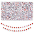 Looconi 1400pcs Red Letter Alphabet Acrylic Beads 7x4mm and Heart Star Beads for Jewelry Making - color: RedLetter