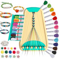 Friendship Bracelet Making Kit for Girls Ages 8-12, Kids Jewelry Making Kit with 28 Pre-Cut Threads and Letter Beads, Arts and Crafts for Kids, Birthday Easter Gifts for 6 7 8 9 10 11 12 Year Old - color: Cyan