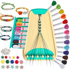 Friendship Bracelet Making Kit for Girls Ages 8-12, Kids Jewelry Making Kit with 28 Pre-Cut Threads and Letter Beads, Arts and Crafts for Kids, Birthday Easter Gifts for 6 7 8 9 10 11 12 Year Old - color: Cyan