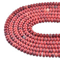 Rondelle Beads Natural Stone Beads for Jewelry Making 5x8mm 1 Strand 15.5inch Lentil Spacer Beads Rondelle Gemstone Beads Semi-Precious Stone Beads for Bracelet Necklace Crafts Red Jasper Beads - color: Red Jasper Beads