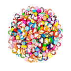 200pcs Candy Polymer Clay Beads, Mixed Rainbow Charm Spacer Beads for Bracelet Necklace DIY Jewelry Making (Candy Rainbow) - color: Candy Rainbow