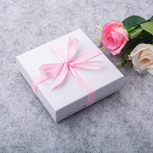 GEFTOL Jewelry Gift Boxes 20 Pack 3.5x3.5x1 Inch Cardboard Jewelry Boxes,Small Gift Boxes for Jewelry Earrings Necklaces Handmade Bangles Bracelets(White) - color: White, size: 3.5x3.5x1 Inch (Pack of 20)