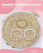 ClaBead Bracelet Making Kit - 3200Pcs Clay Beads With Gold and Letter Beads for Friendship Bracelets (Cute Pink) - color: Cute Pink