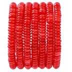 Natural Red Agate Disk Stone Spacer Beads 6x2mm 38cm/str Flat Rondelle Loose Semi Gemstone Caps for Making Bracelets Necklace - color: Red Agate