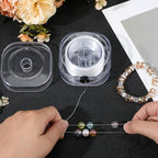 1 Roll 0.3MM 100M Crystal Elastic String Thread Cords Clear Sturdy Stretch White Thin TPU Transparent String Rope Sewing Accessories Bulk for Bracelets Jewelry Making Beading DIY Crafts - size: 0.3mm 109.36 Yards