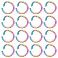 30Pcs Rainbow Color Jump Rings 10mm Stainless Steel Open Jump Rings Metal Rings for DIY Bracelet Necklaces Earrings Jewelry Making Findings - color: Rainbow Color