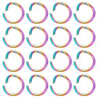 30Pcs Rainbow Color Jump Rings 10mm Stainless Steel Open Jump Rings Metal Rings for DIY Bracelet Necklaces Earrings Jewelry Making Findings - color: Rainbow Color