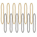 Party Beads - Small Round - size: 12-Pack, style: Black & Gold (12-Pack)