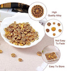 Craftdady 160Pcs Antique Gold Flat Round Spacer Beads 6-12mm Tibetan Metal Coin Disc Circle Loose Beads for Jewelry Crafts Making Hole:1-2mm - color: Antique Gold, Flat Round,160pcs