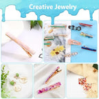 KISREL UV Resin Jewelry Making Kit, 400g Crystal Clear Resins with Light and Molds, DIY Jewelry Making Resin Kits, Resina Starter Kit for Keychain, Hair Clip and Earring - size: 400g