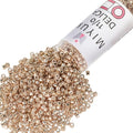 Miyuki Delica Seed Beads – Size 11/0 (1.6 mm), DB0433, Galvanized Champagne, 7.2 g, Approx. 1440 Beads, Made in Japan - color: DB0433 - Galvanized Champagne